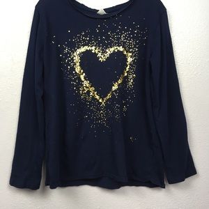 Zara Girls Dark Blue 10 Long Sleeve T-shirt